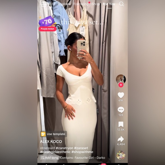 Zara Off-White Women's Skirt Set - Picture 7 of 12